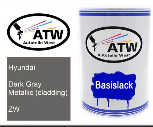 Hyundai, Dark Gray Metallic (cladding), ZW: 500ml Lackdose, von ATW Autoteile West.